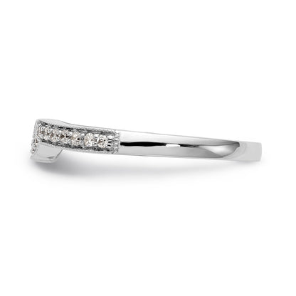 14k White Gold Diamond Wedding Band