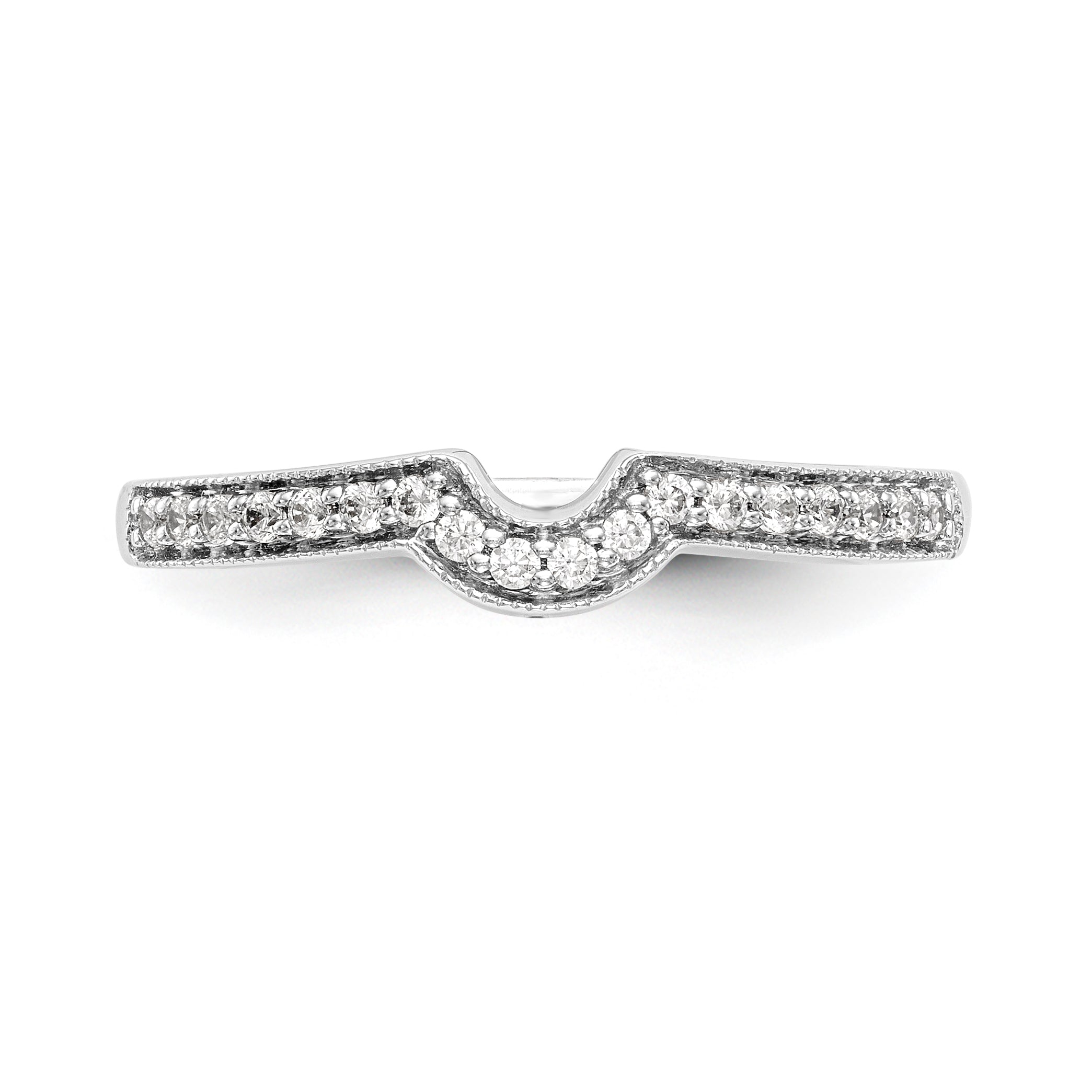 14k White Gold Diamond Wedding Band