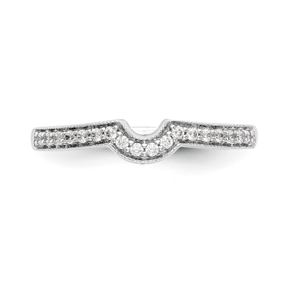 14k White Gold Diamond Wedding Band
