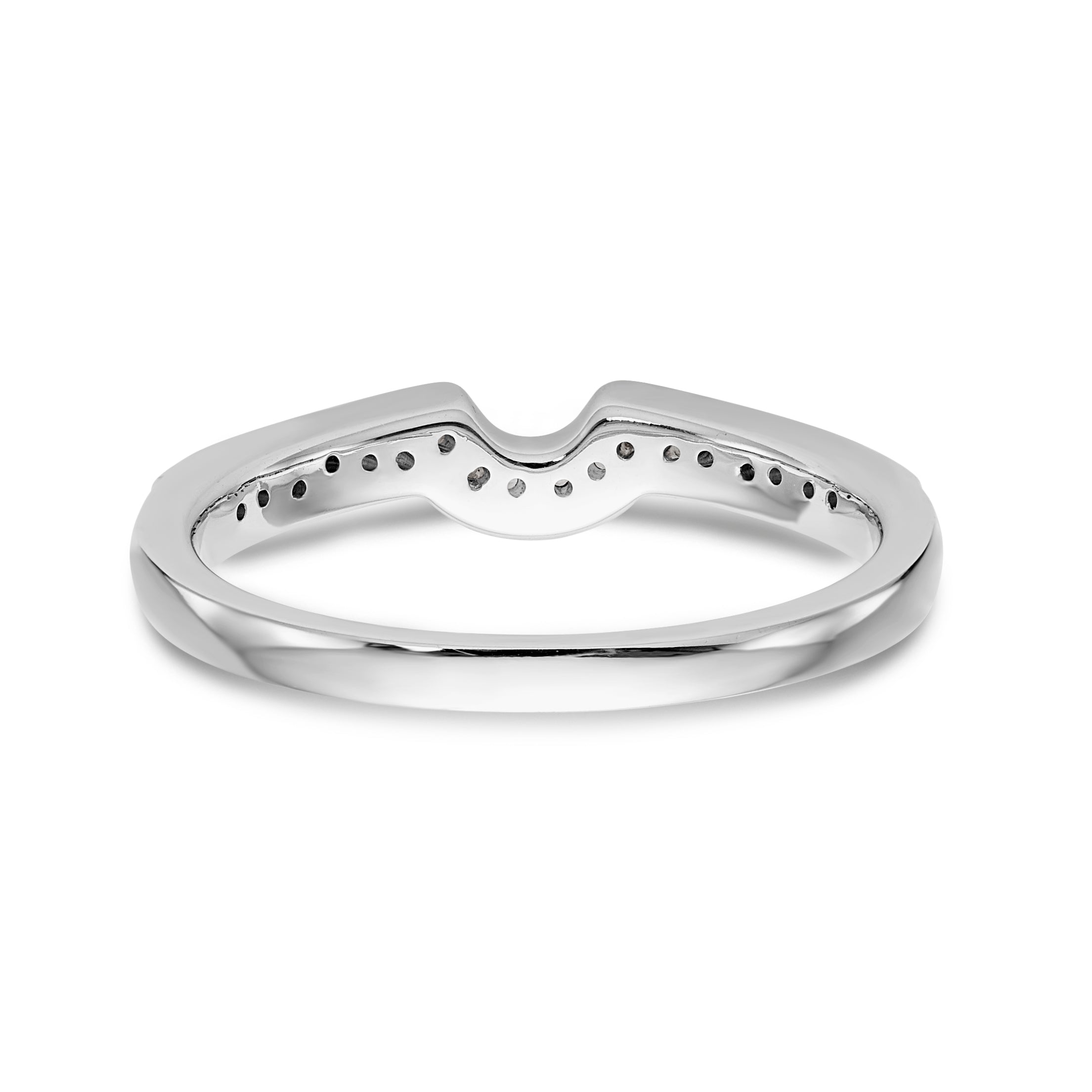 14k White Gold Diamond Wedding Band