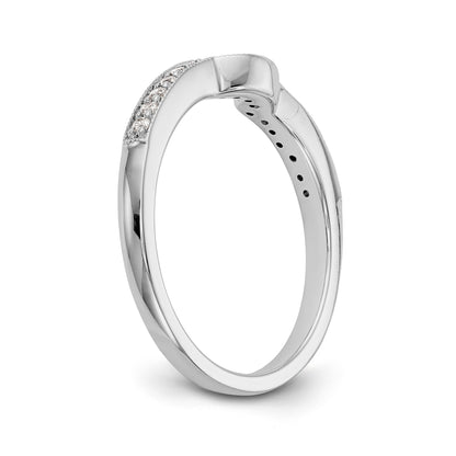 14k White Gold Diamond Wedding Band