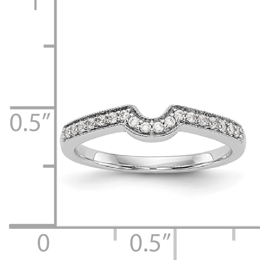 14k White Gold Diamond Wedding Band