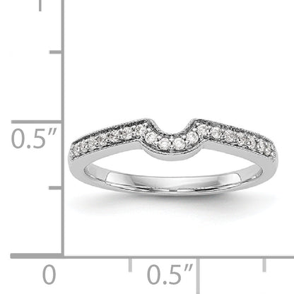 14k White Gold Diamond Wedding Band