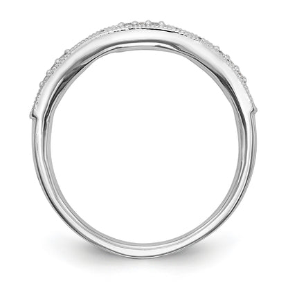 14k White Gold Diamond Wedding Band