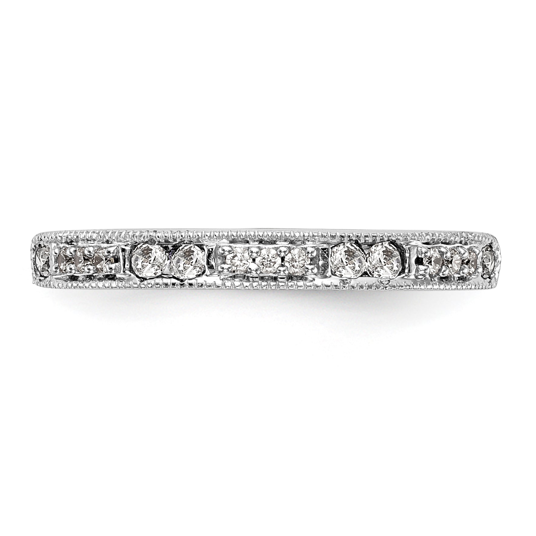 14k White Gold Diamond Wedding Band