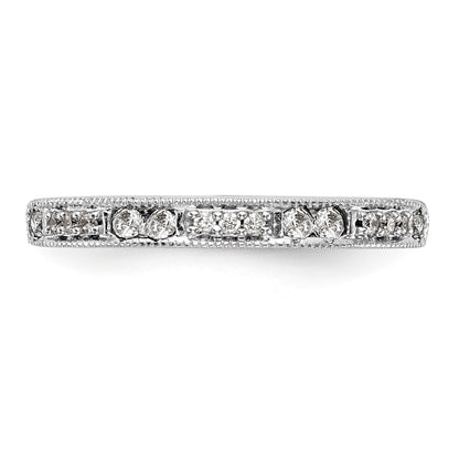 14k White Gold Diamond Wedding Band