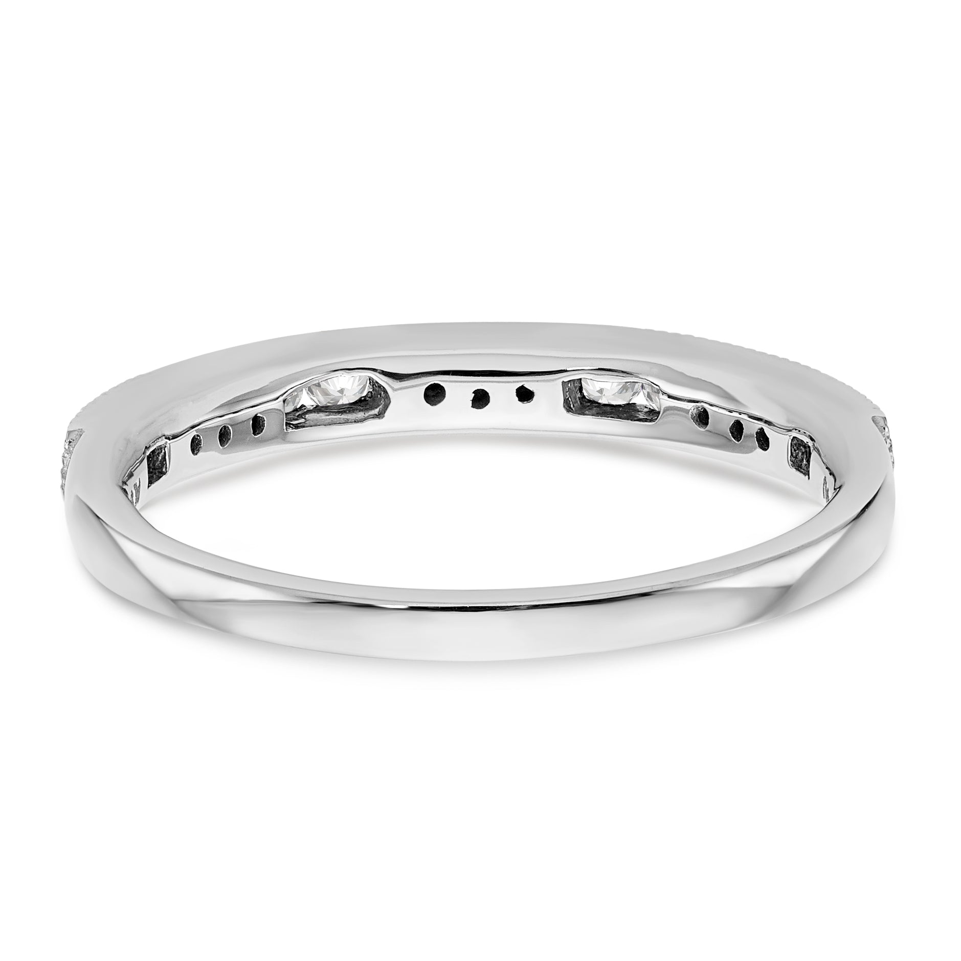 14k White Gold Diamond Wedding Band