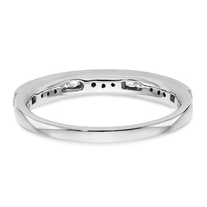 14k White Gold Diamond Wedding Band