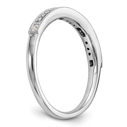 14k White Gold Diamond Wedding Band