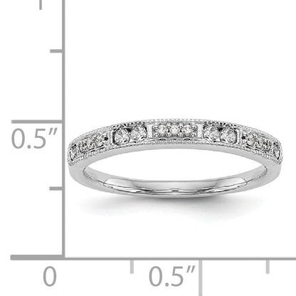 14k White Gold Diamond Wedding Band
