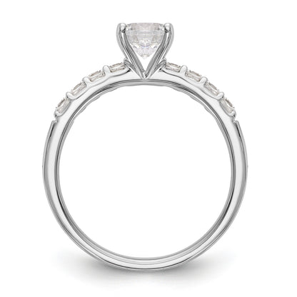 14K White Gold Simulated Diamond Engagement Ring