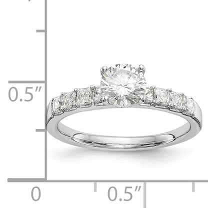 14K White Gold Simulated Diamond Engagement Ring