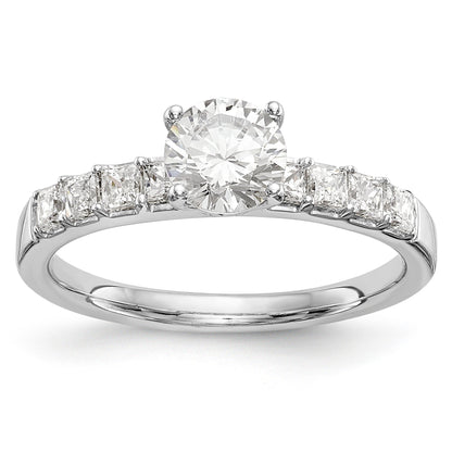 14K White Gold Simulated Diamond Engagement Ring