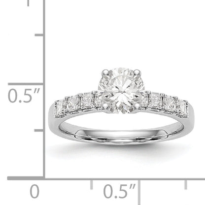 14K White Gold Simulated Diamond Engagement Ring