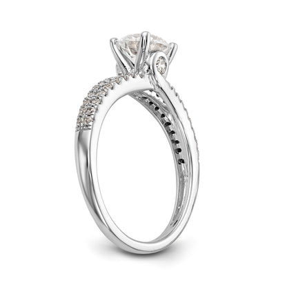 14K White Gold Simulated Diamond Engagement Ring