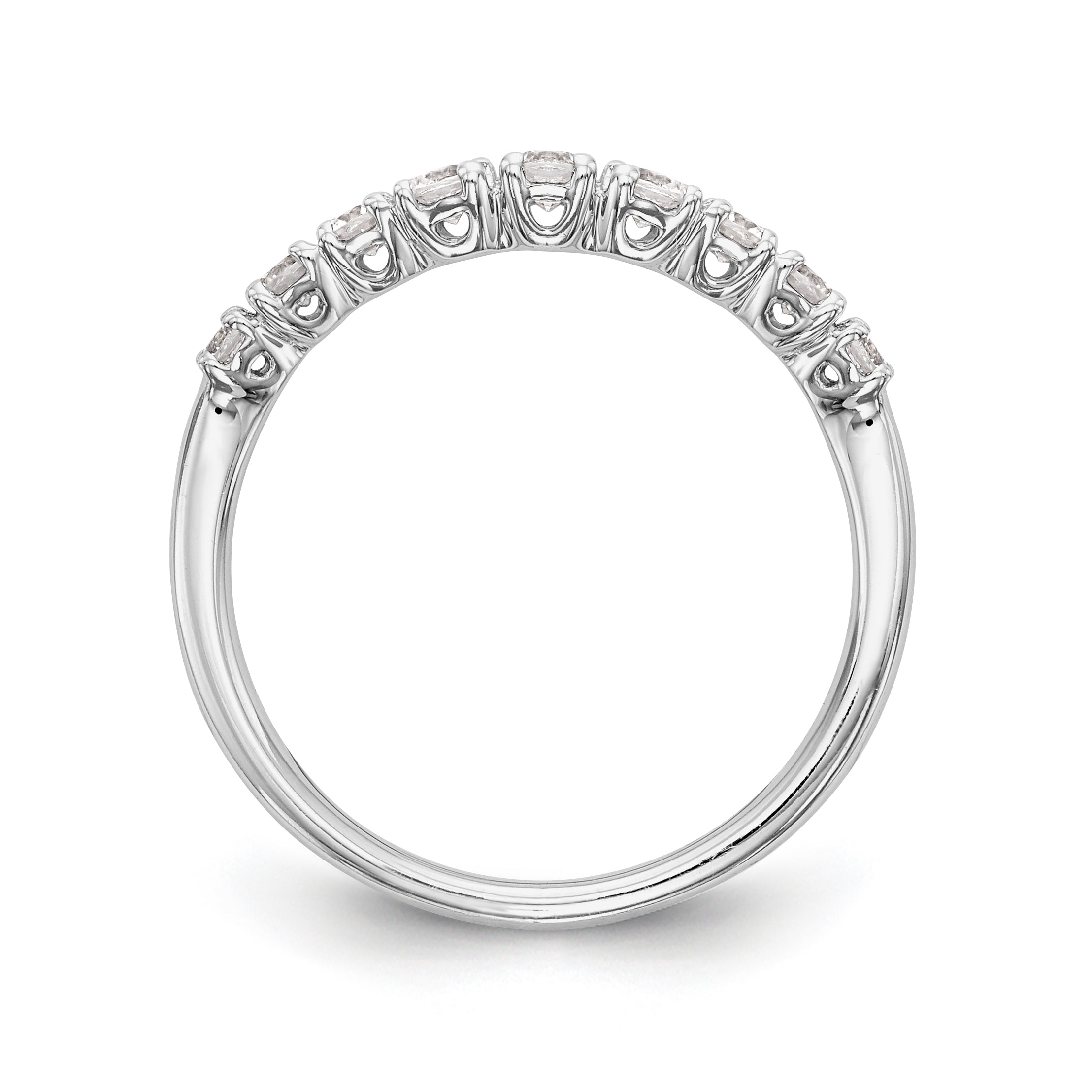 14k White Gold Diamond Wedding Band
