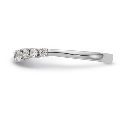 14k White Gold Diamond Wedding Band