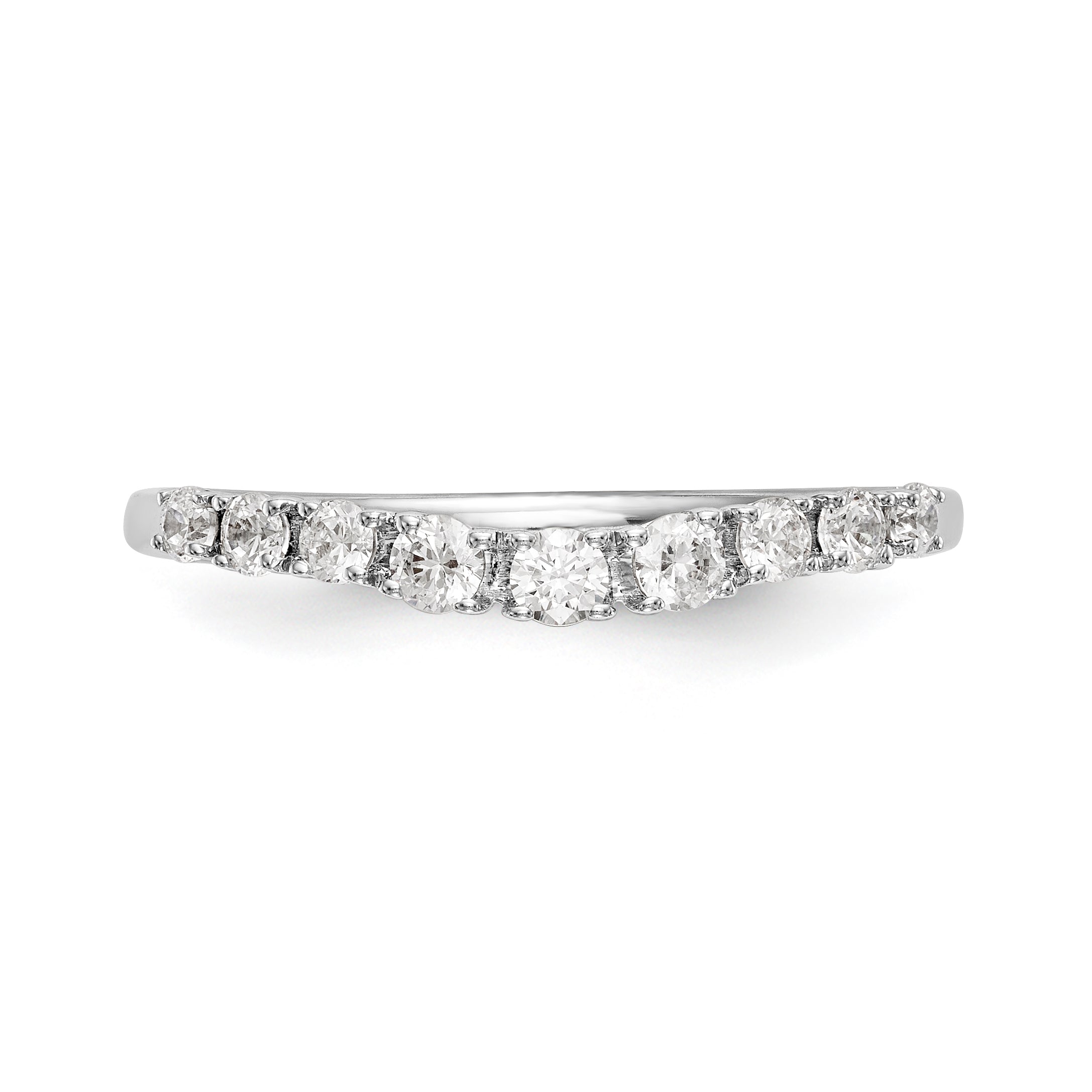 14k White Gold Diamond Wedding Band