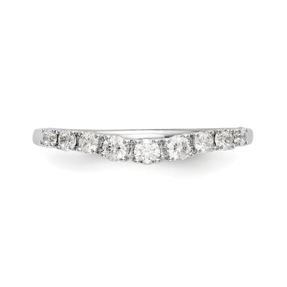 14k White Gold Diamond Wedding Band