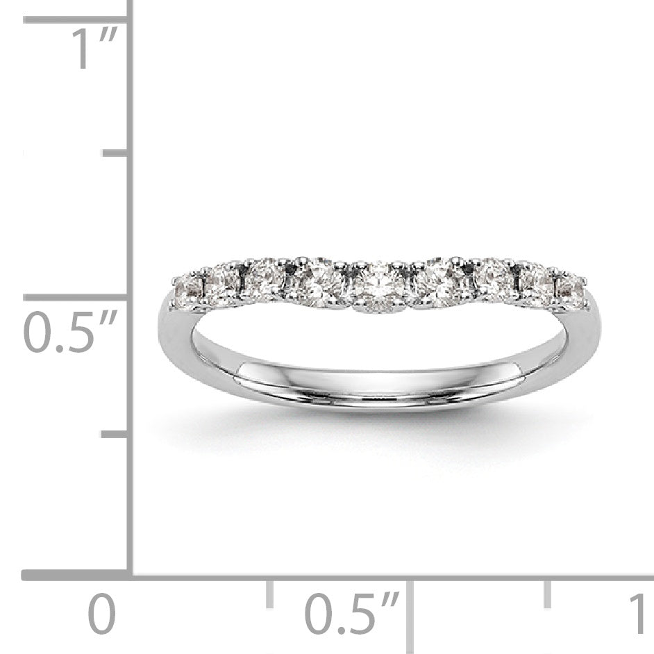 14k White Gold Diamond Wedding Band