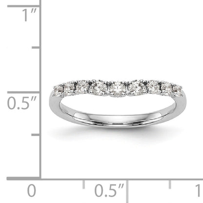14k White Gold Diamond Wedding Band