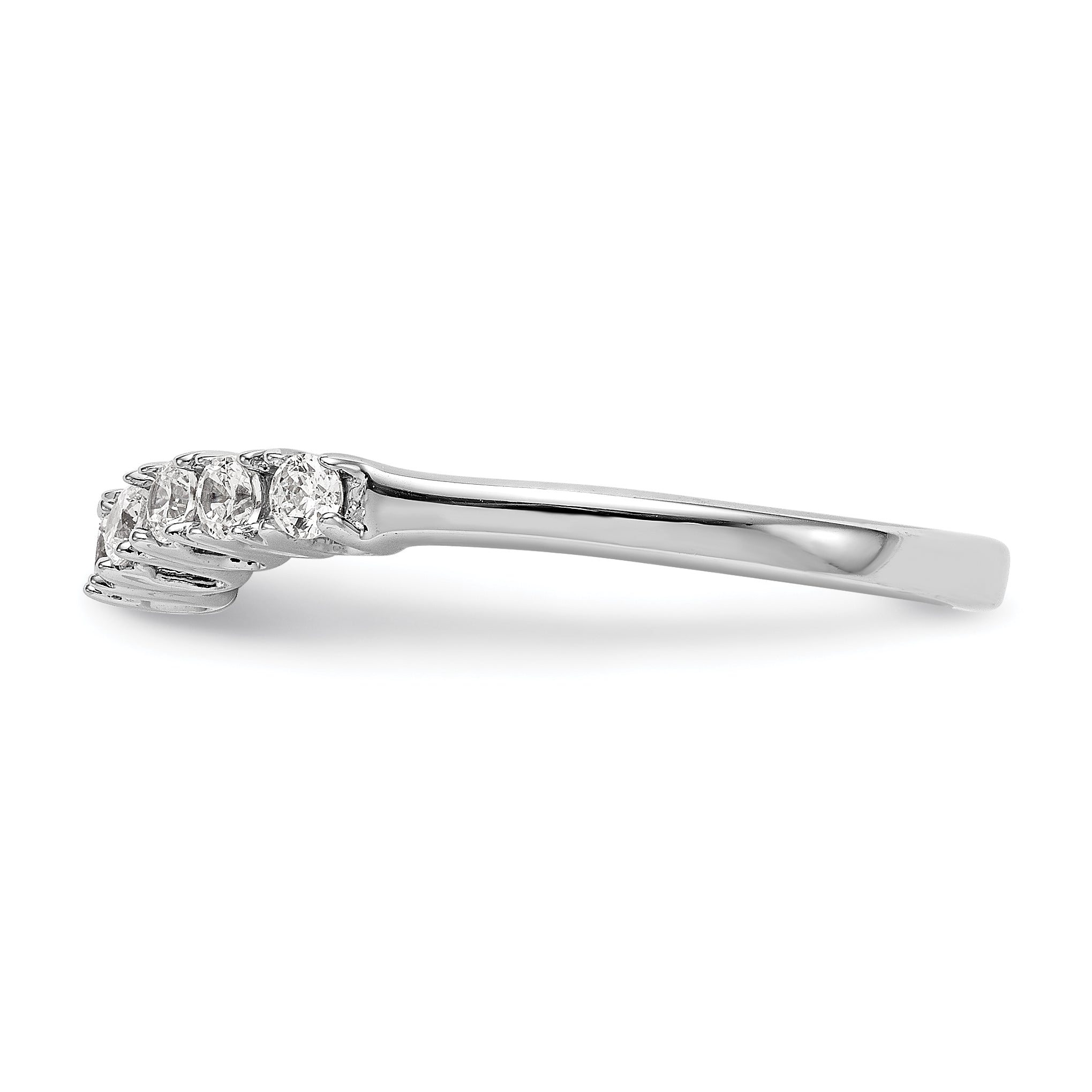 14k White Gold Diamond Wedding Band