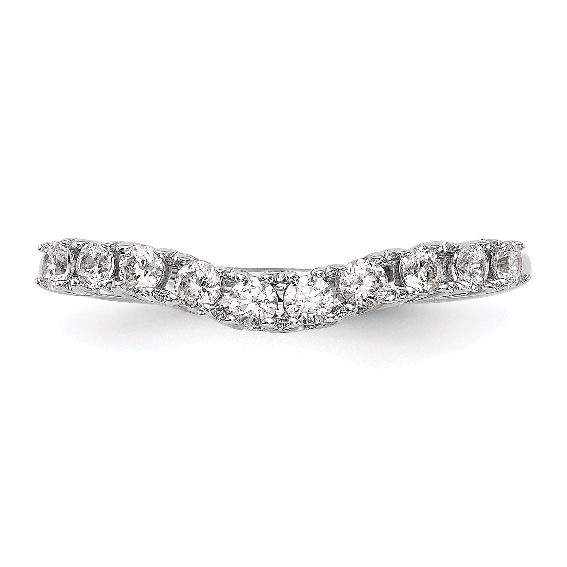 14k White Gold Diamond Wedding Band