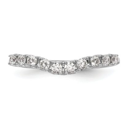 14k White Gold Diamond Wedding Band