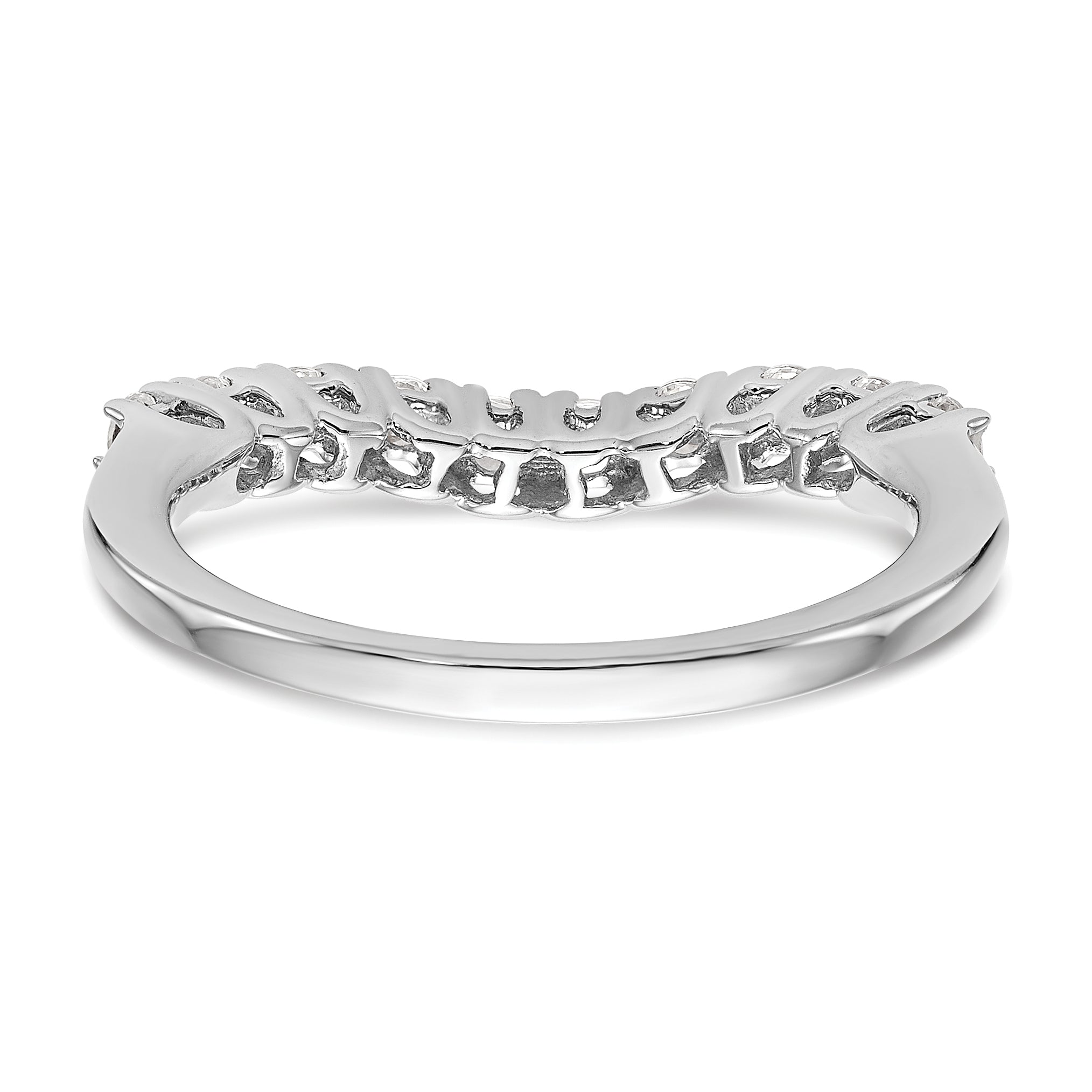 14k White Gold Diamond Wedding Band
