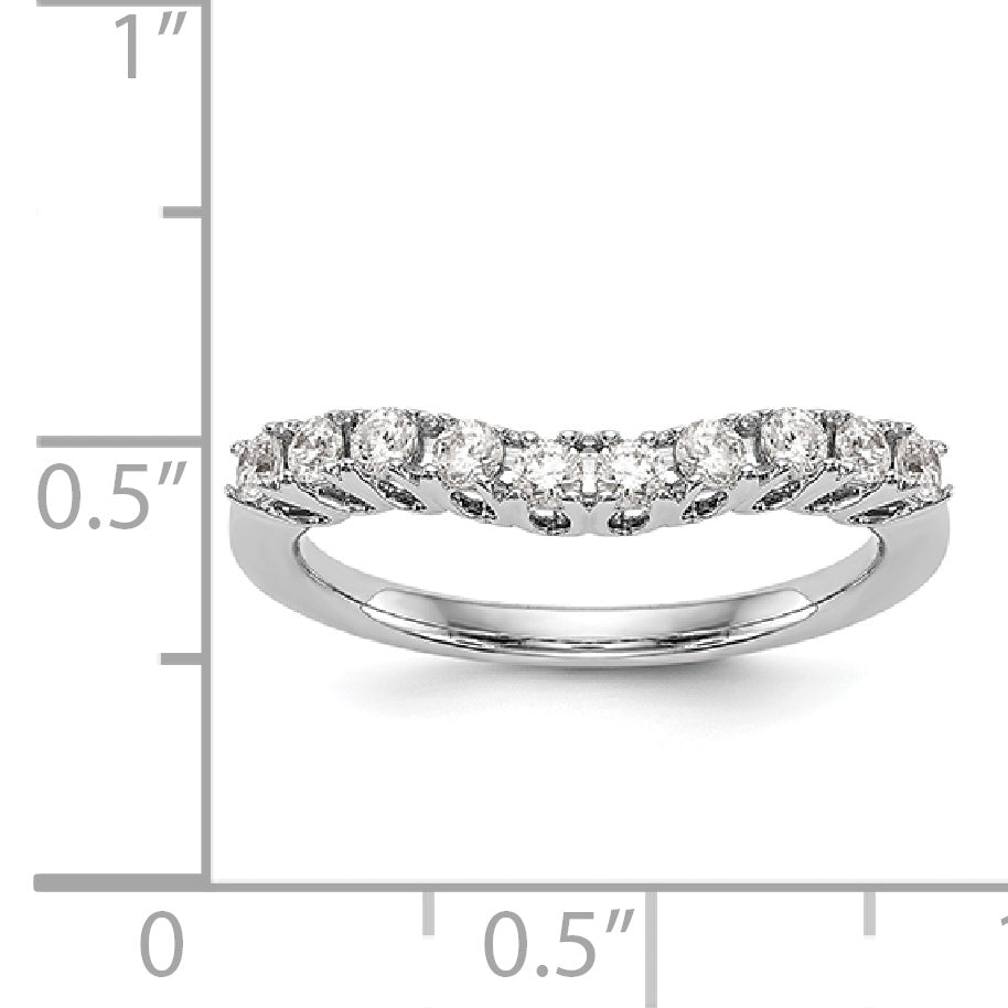 14k White Gold Diamond Wedding Band