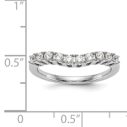 14k White Gold Diamond Wedding Band