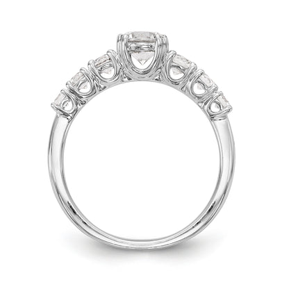 14K White Gold Simulated Diamond Engagement Ring
