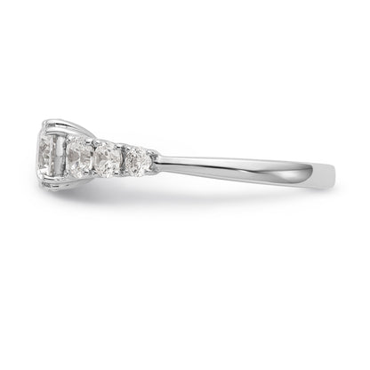 14K White Gold Simulated Diamond Engagement Ring