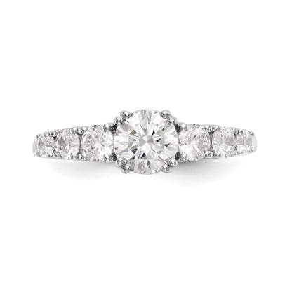 14K White Gold Simulated Diamond Engagement Ring