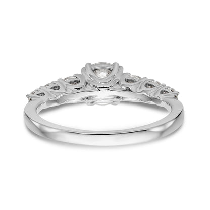 14K White Gold Simulated Diamond Engagement Ring