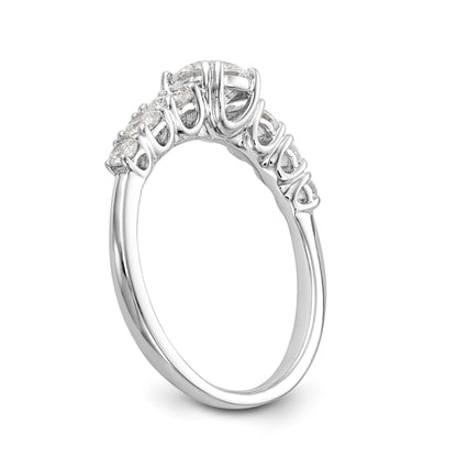 14K White Gold Simulated Diamond Engagement Ring