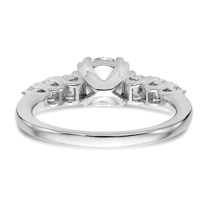 14K White Gold Simulated Diamond Engagement Ring