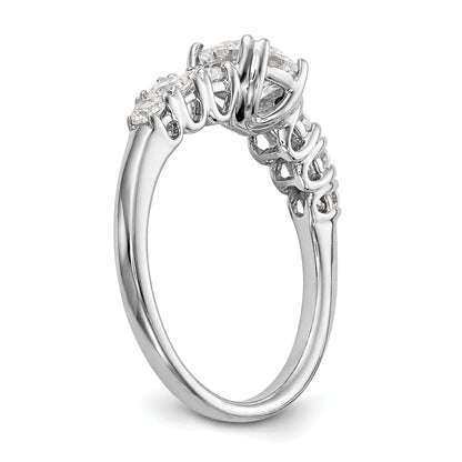 14K White Gold Simulated Diamond Engagement Ring