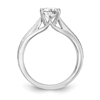 14K White Gold Simulated Diamond Engagement Ring