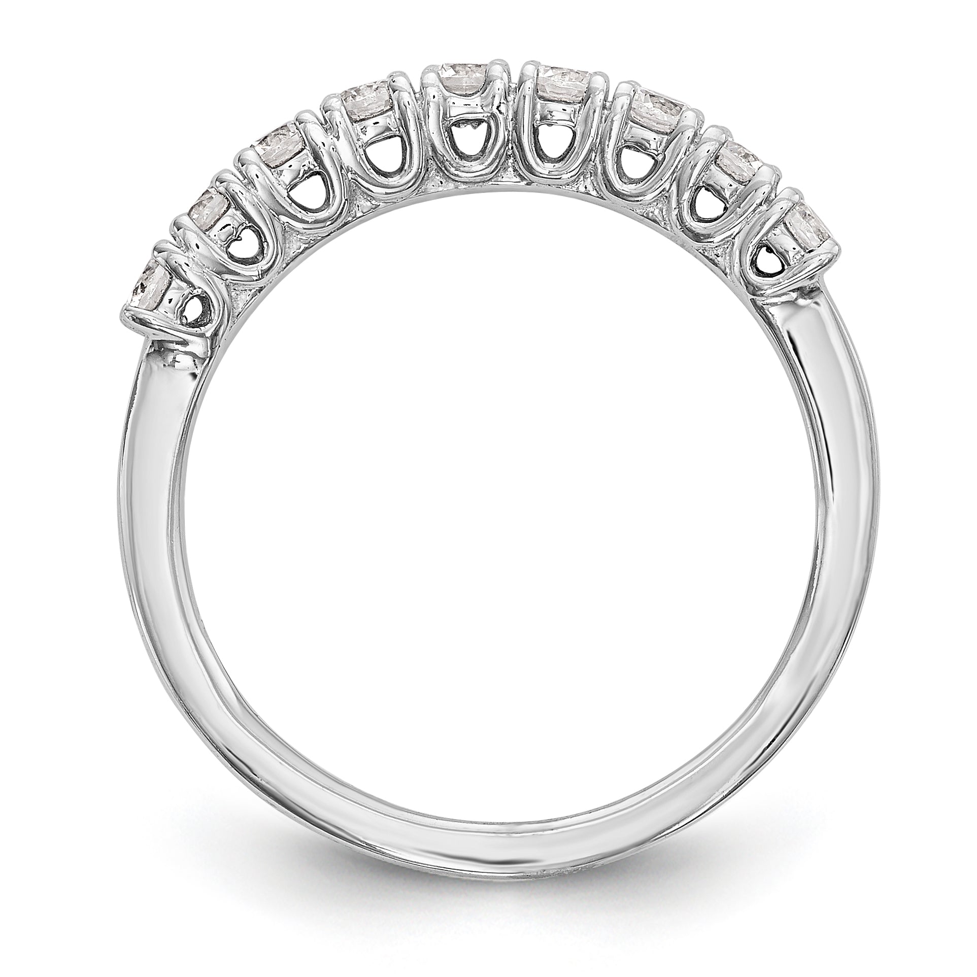 14k White Gold Diamond Wedding Band