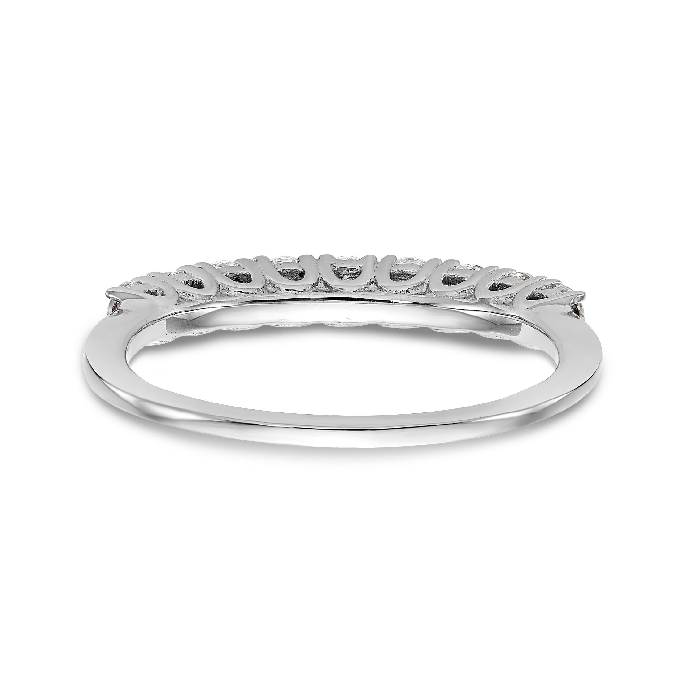 14k White Gold Diamond Wedding Band