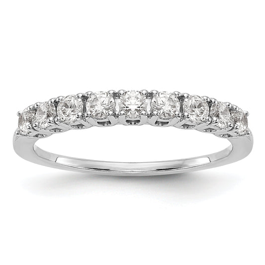 14k White Gold Diamond Wedding Band