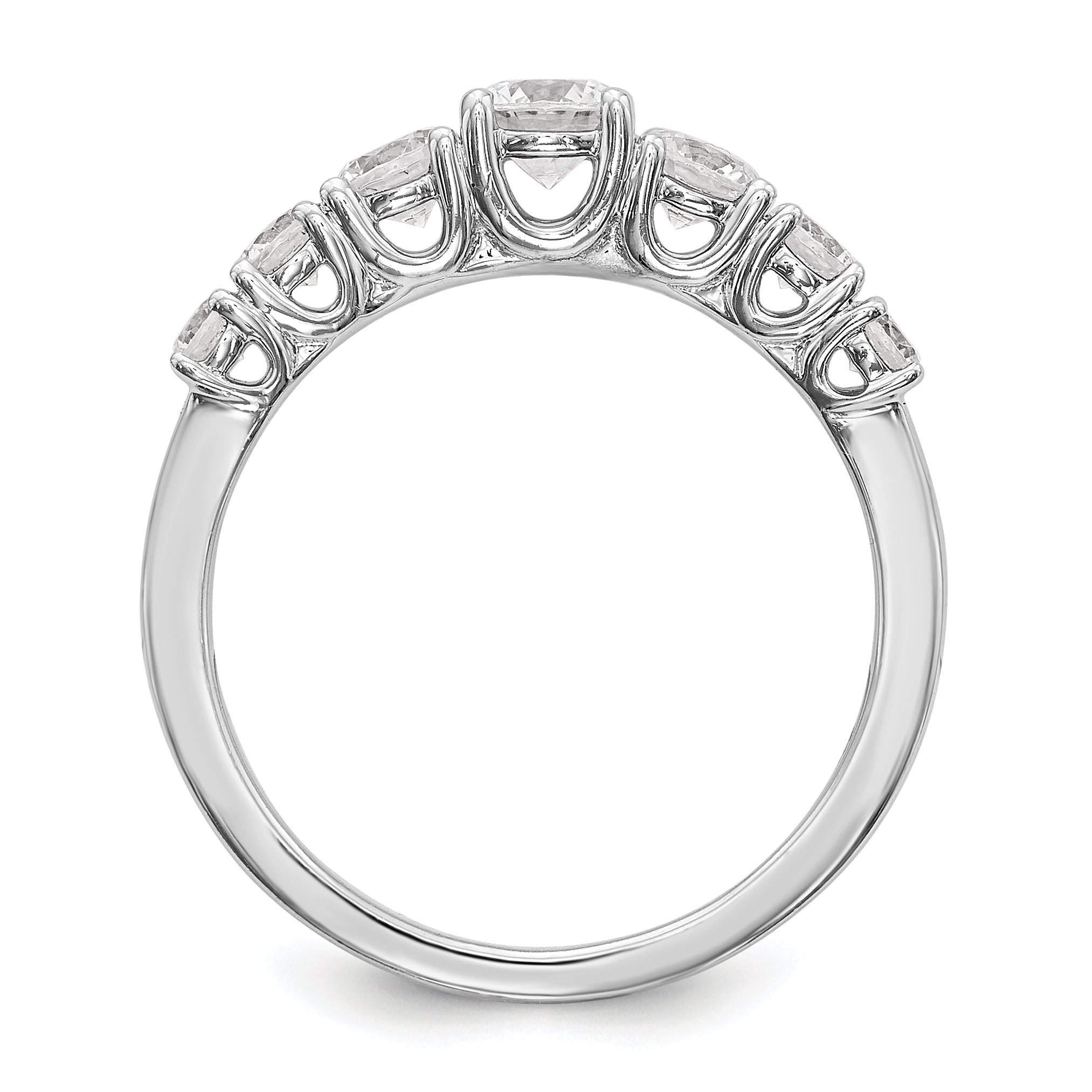 14K White Gold Simulated Diamond Engagement Ring
