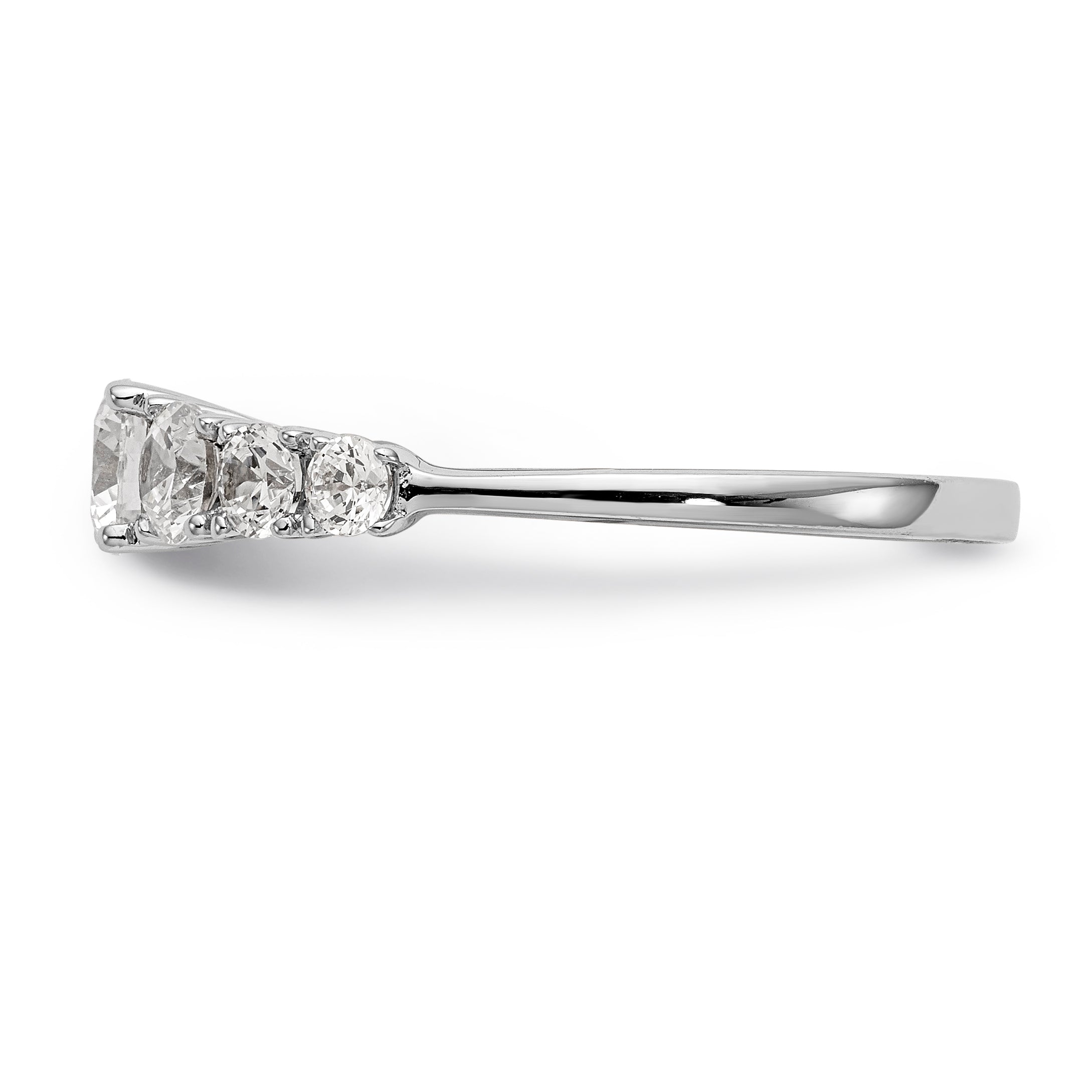 14K White Gold Simulated Diamond Engagement Ring