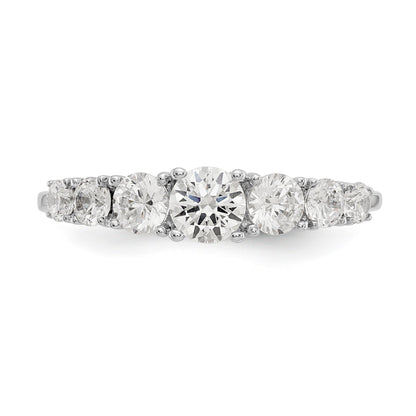 14K White Gold Simulated Diamond Engagement Ring