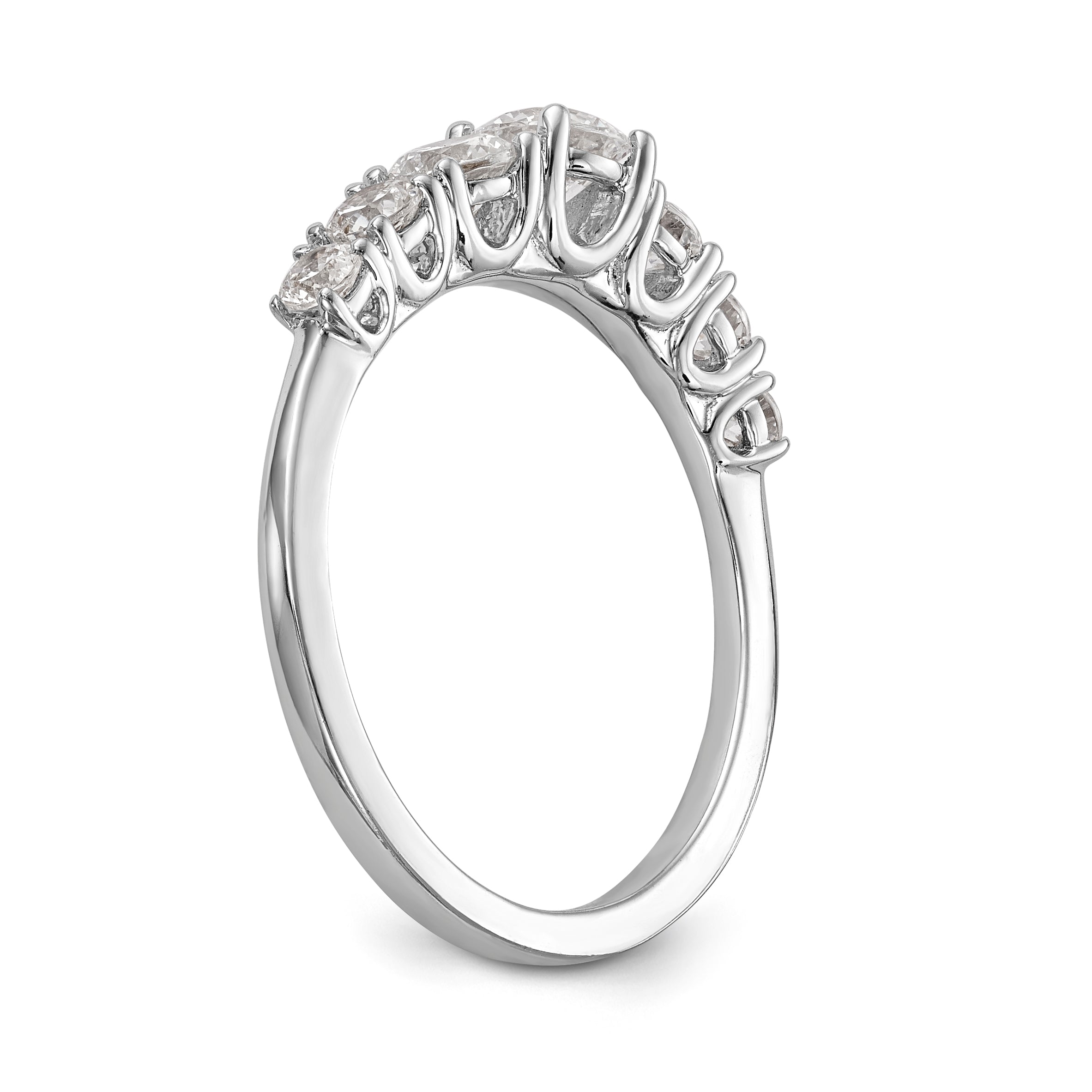 14K White Gold Simulated Diamond Engagement Ring