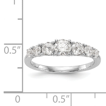 14K White Gold Simulated Diamond Engagement Ring