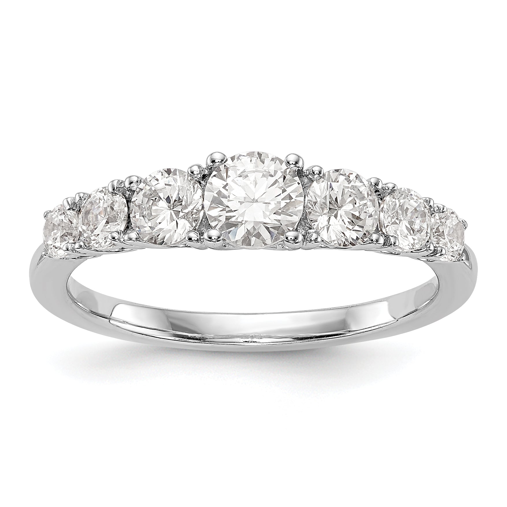 14K White Gold Simulated Diamond Engagement Ring