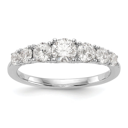 14K White Gold Simulated Diamond Engagement Ring