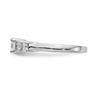 14K White Gold Simulated Diamond Engagement Ring